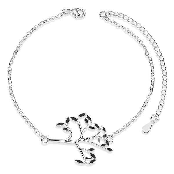 PandaHall SHEGRACE Brass Link Anklets, with Epoxy Resin and Cable Chains, Tree, Platinum, Black, 8-1/4 inch(21cm) Resin Black
PandaHall SHEGRACE Brass Link Anklets, with Epoxy Resin and Cable Chains, Tree, Platinum, Black, 8-1/4 inch(21cm) Resin Black