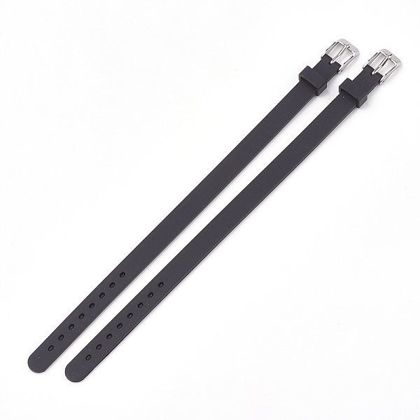 PandaHall Silicone Watch Bands, with 201 Stainless Steel Clasps, Black, 8-7/8 inch(22.5~22.7cm), 10x3mm Silicone Black
PandaHall Silicone Watch Bands, with 201 Stainless Steel Clasps, Black, 8-7/8 inch(22.5~22.7cm), 10x3mm Silicone Black