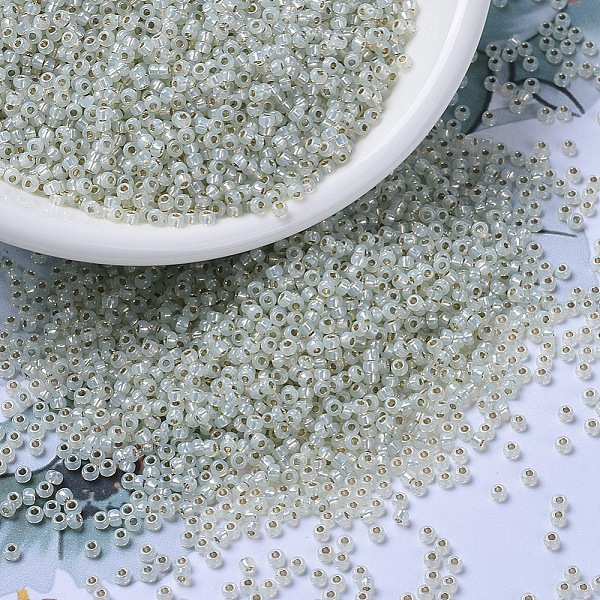 PandaHall MIYUKI Round Rocailles Beads, Japanese Seed Beads, (RR2353) Silverlined Pale Lime Opal, 2x1.3mm, Hole: 0.8mm, about 1111pcs/10g..., Green
PandaHall MIYUKI Round Rocailles Beads, Japanese Seed Beads, (RR2353) Silverlined Pale Lime Opal, 2x1.3mm, Hole: 0.8mm, about 1111pcs/10g..., Green