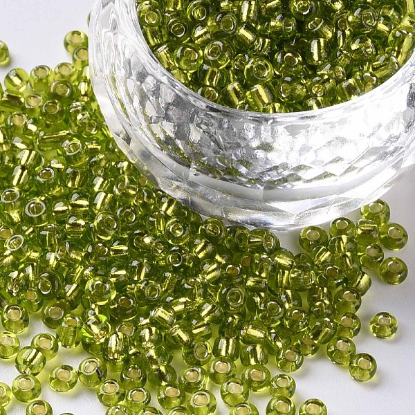 PandaHall 8/0 Glass Seed Beads, Silver Lined Round Hole, Round, Yellow Green, 8/0, 3mm, Hole: 1mm, about 1111pcs/50g, 50g/bag...
PandaHall 8/0 Glass Seed Beads, Silver Lined Round Hole, Round, Yellow Green, 8/0, 3mm, Hole: 1mm, about 1111pcs/50g, 50g/bag...