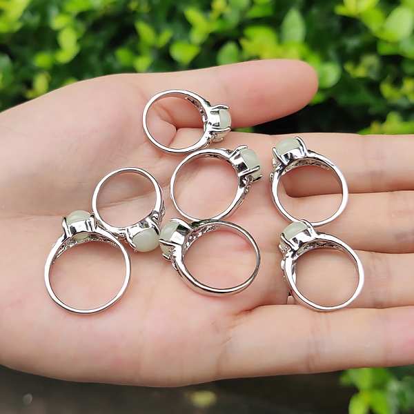 PandaHall Synthetic Luminous Stone Oval Finger Ring, Glow In The Dark Alloy Jewelry for Women, Platinum, Inner Diameter: 16~19mm Luminous..., Cyan
PandaHall Synthetic Luminous Stone Oval Finger Ring, Glow In The Dark Alloy Jewelry for Women, Platinum, Inner Diameter: 16~19mm Luminous..., Cyan