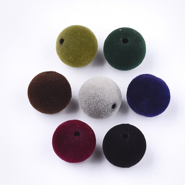 PandaHall Flocky Acrylic Beads, Round, Mixed Color, 14x13.5mm, Hole: 2mm Acrylic Round Multicolor
PandaHall Flocky Acrylic Beads, Round, Mixed Color, 14x13.5mm, Hole: 2mm Acrylic Round Multicolor