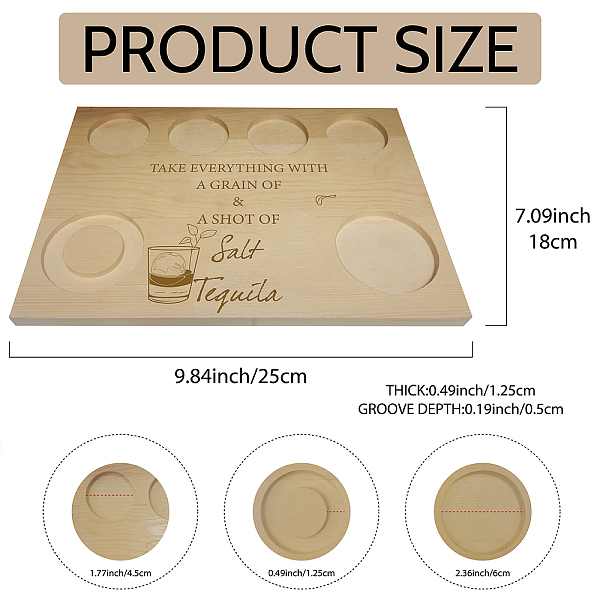 PandaHall CREATCABIN Shot Glasses Serving Tray Tequila Flight Board Glass Holder Bar Serving Trays with Salt Rim for Bar Restaurant Party...
PandaHall CREATCABIN Shot Glasses Serving Tray Tequila Flight Board Glass Holder Bar Serving Trays with Salt Rim for Bar Restaurant Party...