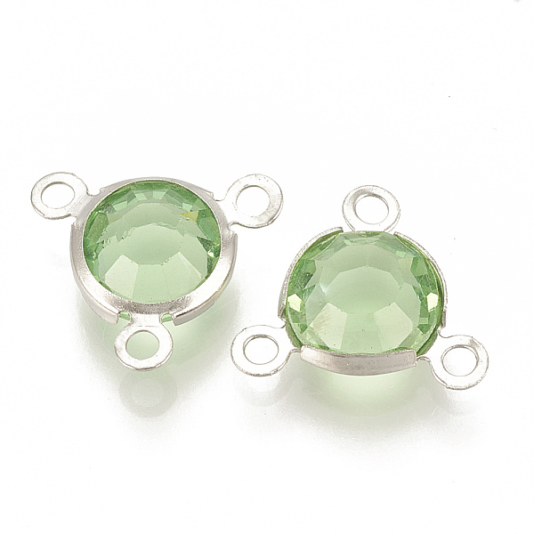 PandaHall Glass Charms, with 304 Stainless Steel Finding, Flat Round, Faceted, Stainless Steel Color, Light Green, 12x13x4mm, Hole: 1.5mm...
PandaHall Glass Charms, with 304 Stainless Steel Finding, Flat Round, Faceted, Stainless Steel Color, Light Green, 12x13x4mm, Hole: 1.5mm...