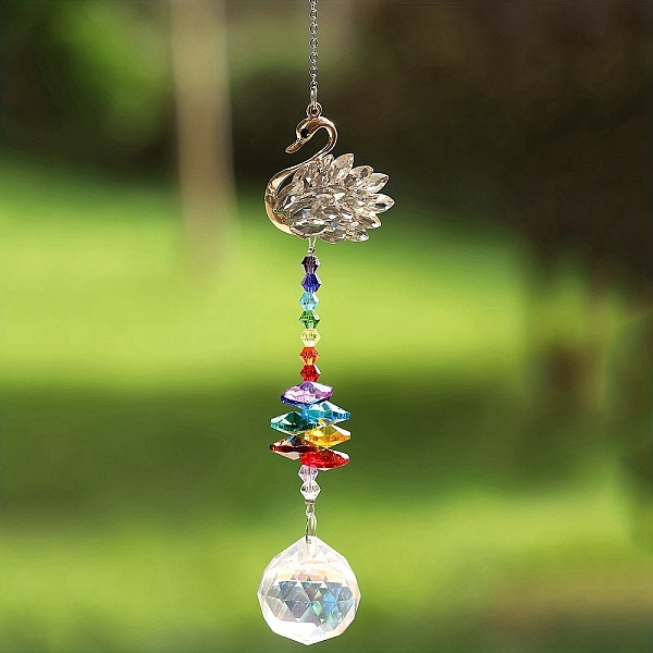 PandaHall Metal Swan Hanging Ornaments, Teardrop Glass Suncatchers for Home Outdoor Decoration, Clear, 360mm Glass Swan Clear
PandaHall Metal Swan Hanging Ornaments, Teardrop Glass Suncatchers for Home Outdoor Decoration, Clear, 360mm Glass Swan Clear