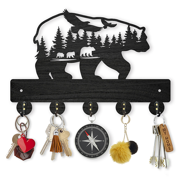 PandaHall Bear Forest Eagle Coat Rack Wall Mount 11.8×7.9inch Bear Wall Art Decor Wildlife Animal Key Holder for Wall Black Wooden Key...
PandaHall Bear Forest Eagle Coat Rack Wall Mount 11.8×7.9inch Bear Wall Art Decor Wildlife Animal Key Holder for Wall Black Wooden Key...