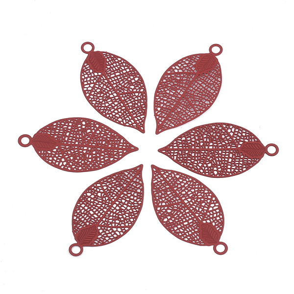 PandaHall 430 Stainless Steel Filigree Pendants, Spray Painted, Etched Metal Embellishments, Leaf, Red, 38x19x0.4mm, Hole: 2.4mm Stainless...
PandaHall 430 Stainless Steel Filigree Pendants, Spray Painted, Etched Metal Embellishments, Leaf, Red, 38x19x0.4mm, Hole: 2.4mm Stainless...
