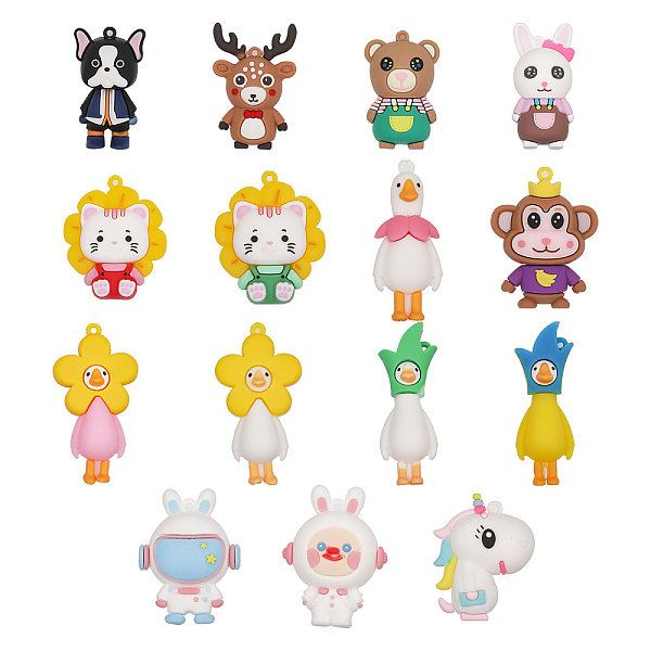 PandaHall CHGCRAFT 15Pcs 15 Styles Opaque Resin Big Pendants, Animal Charms, Bulldog & Duck & Bear, Mixed Shapes, Mixed Color..., Multicolor
PandaHall CHGCRAFT 15Pcs 15 Styles Opaque Resin Big Pendants, Animal Charms, Bulldog & Duck & Bear, Mixed Shapes, Mixed Color..., Multicolor