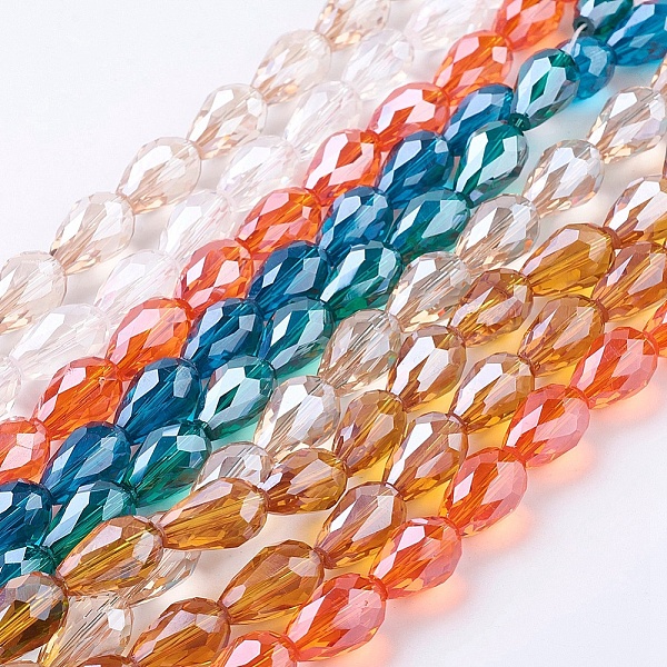 PandaHall Electroplate Glass Beads Strands, Pearl Luster Plated, Faceted, Drop, Mixed Color, 15x10mm, Hole: 1.5mm, about 44~48pcs/strand..., Multicolor
PandaHall Electroplate Glass Beads Strands, Pearl Luster Plated, Faceted, Drop, Mixed Color, 15x10mm, Hole: 1.5mm, about 44~48pcs/strand..., Multicolor