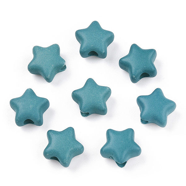 PandaHall Spray Painted Acrylic Beads, Star, Dark Turquoise, 8.5x9.5x5mm, Hole: 2mm, about 2050pcs/500g Acrylic Star
PandaHall Spray Painted Acrylic Beads, Star, Dark Turquoise, 8.5x9.5x5mm, Hole: 2mm, about 2050pcs/500g Acrylic Star