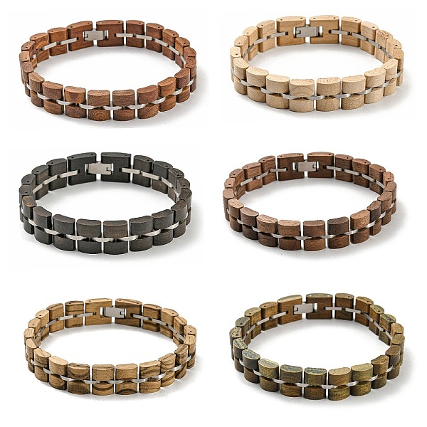 PandaHall Wooden Watch Band Bracelets for Women Men, with 304 Stainless Steel Clasp, Mixed Color, 9-7/8 inch(25cm). Wood Rectangle..., Multicolor
PandaHall Wooden Watch Band Bracelets for Women Men, with 304 Stainless Steel Clasp, Mixed Color, 9-7/8 inch(25cm). Wood Rectangle..., Multicolor