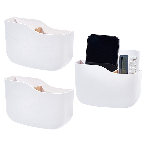 PandaHall PP Plastic Wall-mounted Remote Control Holders, No Punching Phone Organizer Box, with Detachable Bamboo Partition & Double-sided..., White
PandaHall PP Plastic Wall-mounted Remote Control Holders, No Punching Phone Organizer Box, with Detachable Bamboo Partition & Double-sided..., White