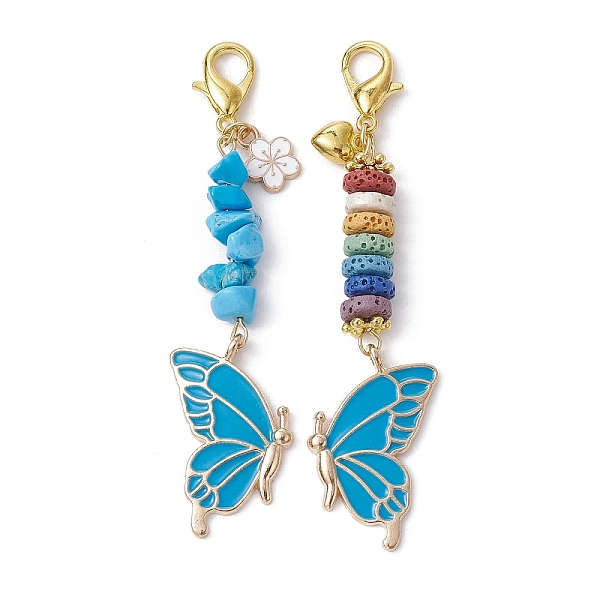 PandaHall Butterfly Alloy Enamel Pendants Decoraiton, Synthetic Turquoise Chip & Natural Lava Rock Beads and Lobster Claw Clasps Charm, Deep...
PandaHall Butterfly Alloy Enamel Pendants Decoraiton, Synthetic Turquoise Chip & Natural Lava Rock Beads and Lobster Claw Clasps Charm, Deep...