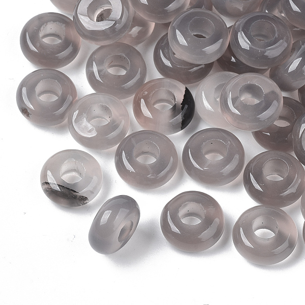 PandaHall Natural Grey Agate European Beads, Large Hole Beads, Rondelle, 10x4.5mm, Hole: 4mm Grey Agate Rondelle
PandaHall Natural Grey Agate European Beads, Large Hole Beads, Rondelle, 10x4.5mm, Hole: 4mm Grey Agate Rondelle
