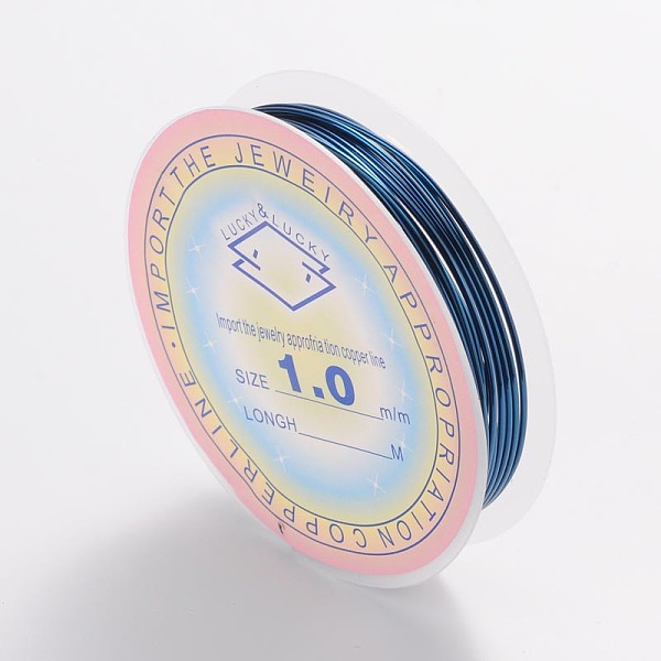 PandaHall Round Copper Jewelry Wire, Steel Blue, 18 Gauge, 1mm, about 8.2 Feet(2.5m)/roll Copper Round Blue
PandaHall Round Copper Jewelry Wire, Steel Blue, 18 Gauge, 1mm, about 8.2 Feet(2.5m)/roll Copper Round Blue