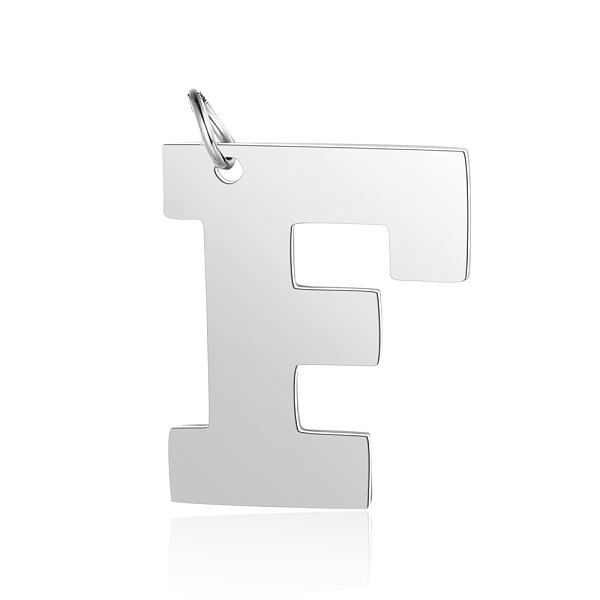 PandaHall 201 Stainless Steel Pendants, Letter, Stainless Steel Color, Letter.F, 29.5x25x1.5mm, Hole: 4.5mm 201 Stainless Steel Letter F
PandaHall 201 Stainless Steel Pendants, Letter, Stainless Steel Color, Letter.F, 29.5x25x1.5mm, Hole: 4.5mm 201 Stainless Steel Letter F