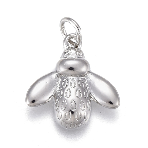 PandaHall Brass Pendants, with Jump Rings, Long-Lasting Plated, Bees, Real Platinum Plated, 16x15x3mm, Hole: 3mm Brass Bees
PandaHall Brass Pendants, with Jump Rings, Long-Lasting Plated, Bees, Real Platinum Plated, 16x15x3mm, Hole: 3mm Brass Bees