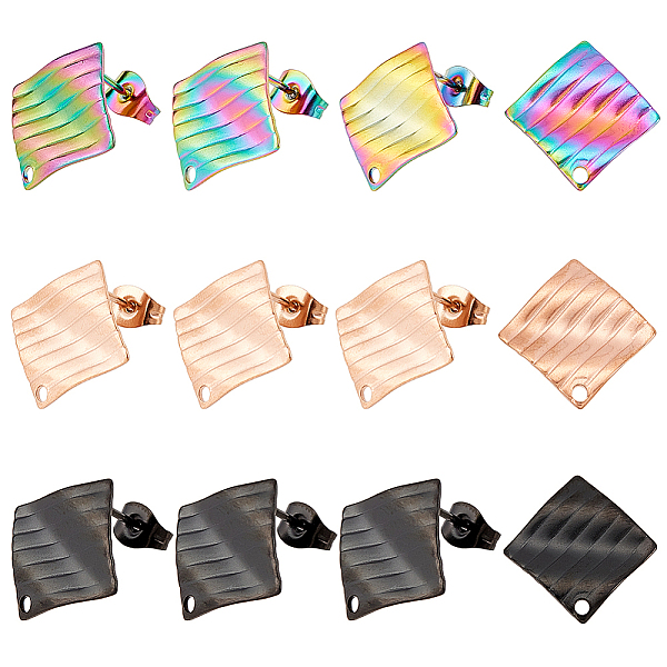 PandaHall CHGCRAFT 36Pcs 3 Colors 304 Stainless Steel Stud Earring Finding, with Hole, Rhombus, Mixed Color, 16.5x16.5x1.5mm, Hole: 1.4mm...
PandaHall CHGCRAFT 36Pcs 3 Colors 304 Stainless Steel Stud Earring Finding, with Hole, Rhombus, Mixed Color, 16.5x16.5x1.5mm, Hole: 1.4mm...