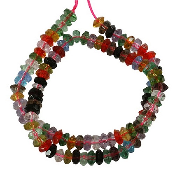 PandaHall Faceted Glass Rondelle Beads Strands, Crystal Suncatcher, Mixed Color, about 6mm in diameter, 3mm thick, hole: 1mm, about..., Multicolor
PandaHall Faceted Glass Rondelle Beads Strands, Crystal Suncatcher, Mixed Color, about 6mm in diameter, 3mm thick, hole: 1mm, about..., Multicolor