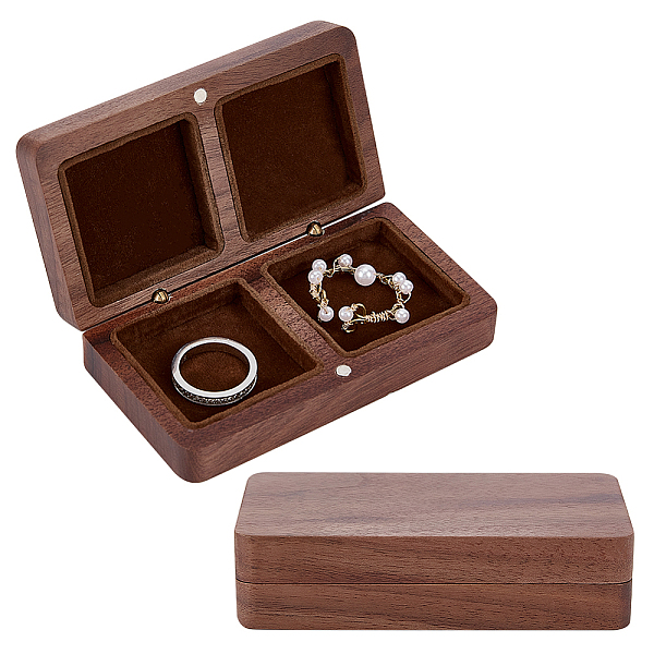 PandaHall PH Engagement Ring Box, 2-Slot Black Walnut Wooden Ring Box with Velvet Inside Rectangle Jewelry Storage Box Travel Case for..., Brown
PandaHall PH Engagement Ring Box, 2-Slot Black Walnut Wooden Ring Box with Velvet Inside Rectangle Jewelry Storage Box Travel Case for..., Brown
