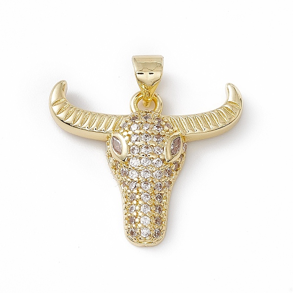 PandaHall Brass Micro Pave Cubic Zirconia Pendants, OX Head Charm, Lead Free & Cadmium Free, Real 18K Gold Plated, Clear, 20x23x4.5mm, Hole...
PandaHall Brass Micro Pave Cubic Zirconia Pendants, OX Head Charm, Lead Free & Cadmium Free, Real 18K Gold Plated, Clear, 20x23x4.5mm, Hole...