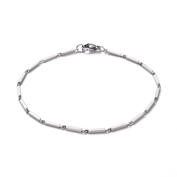 PandaHall Unisex 201 Stainless Steel Bar Link Chain Bracelets, with Lobster Claw Clasps, Stainless Steel Color, 8-1/4 inch(21cm), 1.5mm 201...
PandaHall Unisex 201 Stainless Steel Bar Link Chain Bracelets, with Lobster Claw Clasps, Stainless Steel Color, 8-1/4 inch(21cm), 1.5mm 201...