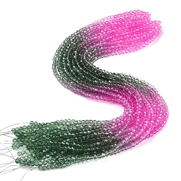 PandaHall Transparent Glass Beads Strands, Segmented Multi-color Beads, Faceted(32 Facets), Round, Dark Green, 4~4.5mm, Hole: 1mm, about...
PandaHall Transparent Glass Beads Strands, Segmented Multi-color Beads, Faceted(32 Facets), Round, Dark Green, 4~4.5mm, Hole: 1mm, about...