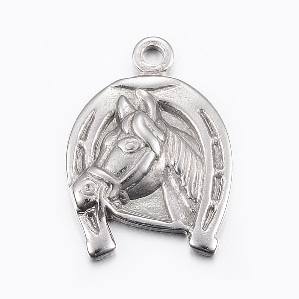PandaHall 304 Stainless Steel Pendants, Horse with Horseshoes, Stainless Steel Color, 24.5x17x3mm, Hole: 2mm 304 Stainless Steel Horse
PandaHall 304 Stainless Steel Pendants, Horse with Horseshoes, Stainless Steel Color, 24.5x17x3mm, Hole: 2mm 304 Stainless Steel Horse