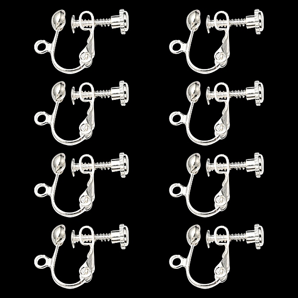 PandaHall Rack Plated Brass Screw Clip-on Earring Findings, Spiral Ear Clip, Silver, 13x17x4.5mm, Hole: 1.6mm Brass
PandaHall Rack Plated Brass Screw Clip-on Earring Findings, Spiral Ear Clip, Silver, 13x17x4.5mm, Hole: 1.6mm Brass