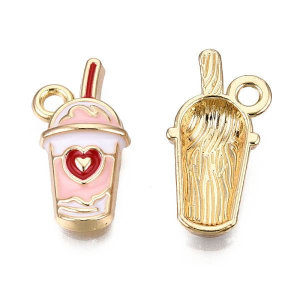 PandaHall Eco-Friendly Zinc Alloy Milkshake Pendants, with Enamel, Cadmium Free & Nickel Free & Lead Free, Golden, Pink, 20x10.5x2mm, Hole...
PandaHall Eco-Friendly Zinc Alloy Milkshake Pendants, with Enamel, Cadmium Free & Nickel Free & Lead Free, Golden, Pink, 20x10.5x2mm, Hole...