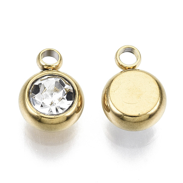 PandaHall Vacuum Plating 201 Stainless Steel Rhinestone Charms, Birthstone Charms, Flat Round, Real 18K Gold Plated, Crystal, 8.5x6x3mm..., Clear
PandaHall Vacuum Plating 201 Stainless Steel Rhinestone Charms, Birthstone Charms, Flat Round, Real 18K Gold Plated, Crystal, 8.5x6x3mm..., Clear