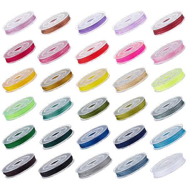 PandaHall 30 Rolls 30 Colors Nylon Thread, Chinese Knot Cord, Round, Mixed Color, 0.8mm, about 7.65~9.84 yards(7~9m)/roll, 1 roll/color..., Multicolor
PandaHall 30 Rolls 30 Colors Nylon Thread, Chinese Knot Cord, Round, Mixed Color, 0.8mm, about 7.65~9.84 yards(7~9m)/roll, 1 roll/color..., Multicolor