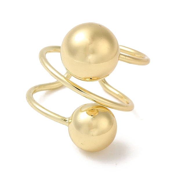 PandaHall Brass Open Cuff Ring, Wrap Ring, Big Ball Ring for Men Women, Real 18K Gold Plated, 10~26.5mm, Inner Diameter: 20mm Brass Round
PandaHall Brass Open Cuff Ring, Wrap Ring, Big Ball Ring for Men Women, Real 18K Gold Plated, 10~26.5mm, Inner Diameter: 20mm Brass Round