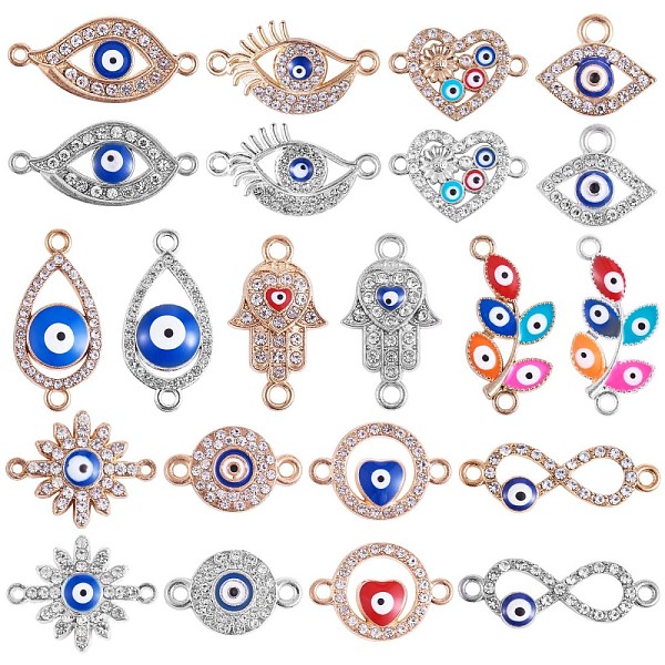 PandaHall 22Pcs Evil Eye Charm Connector Alloy Enamel Eye Charm Pendant Lucky Eye Charm for Jewelry Necklace Bracelet Earring Making Crafts...
PandaHall 22Pcs Evil Eye Charm Connector Alloy Enamel Eye Charm Pendant Lucky Eye Charm for Jewelry Necklace Bracelet Earring Making Crafts...