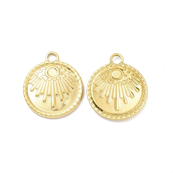 PandaHall 304 Stainless Steel Pendants, Flat Round with Sun, Golden, 21.5x18x2mm, Hole: 2.3mm 304 Stainless Steel Flat Round
PandaHall 304 Stainless Steel Pendants, Flat Round with Sun, Golden, 21.5x18x2mm, Hole: 2.3mm 304 Stainless Steel Flat Round