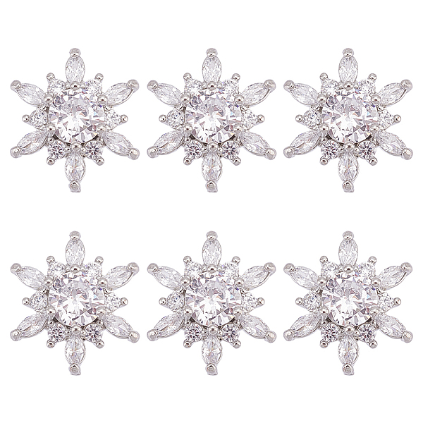 PandaHall Fingerinspire 6Pcs 1-Hole Brass with Cubic Zirconia Shank Buttons, Flower, Platinum, 16x14x8.5mm, Hole: 1.2mm Brass Flower
PandaHall Fingerinspire 6Pcs 1-Hole Brass with Cubic Zirconia Shank Buttons, Flower, Platinum, 16x14x8.5mm, Hole: 1.2mm Brass Flower