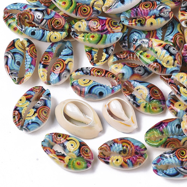 PandaHall Printed Natural Cowrie Shell Beads, No Hole/Undrilled, with Marine Organism Pattern, Colorful, 18~21x12~15x7mm Cowrie Shell Shell...
PandaHall Printed Natural Cowrie Shell Beads, No Hole/Undrilled, with Marine Organism Pattern, Colorful, 18~21x12~15x7mm Cowrie Shell Shell...