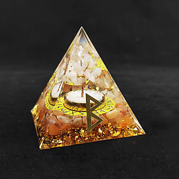 PandaHall Viking Rune Symbol-Birth Orgonite Pyramid Resin Display Decorations, with Natural Quartz Crystal Chips Inside, for Home Office...
PandaHall Viking Rune Symbol-Birth Orgonite Pyramid Resin Display Decorations, with Natural Quartz Crystal Chips Inside, for Home Office...
