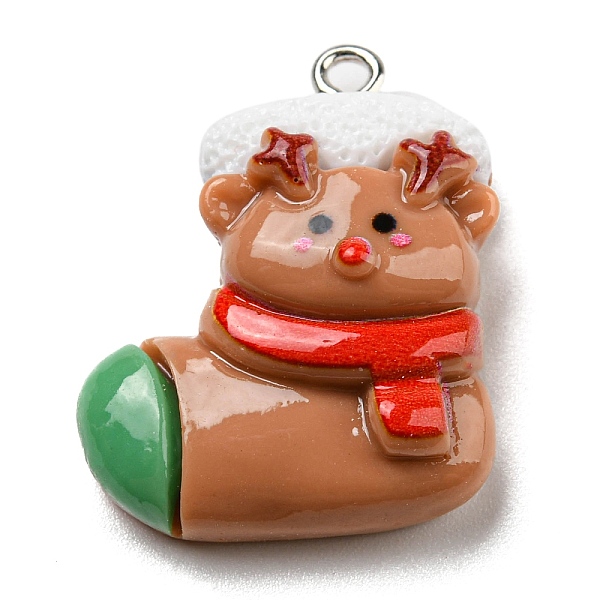 PandaHall Opaque Resin Pendants, Christmas Charms with Platinum Plated Iron Loops, Christmas Socking, 27x23x10mm, Hole: 2mm Iron+Resin...
PandaHall Opaque Resin Pendants, Christmas Charms with Platinum Plated Iron Loops, Christmas Socking, 27x23x10mm, Hole: 2mm Iron+Resin...