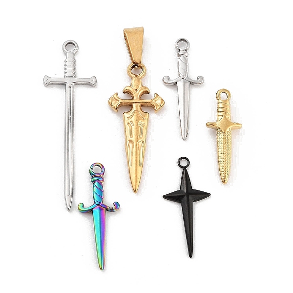 PandaHall Stainless Steel Pendants, Sword Charm, Mixed Color, 25.5~45x9~14x2~3.5mm, Hole: 1.8~10x1.8~5mm Stainless Steel Others
PandaHall Stainless Steel Pendants, Sword Charm, Mixed Color, 25.5~45x9~14x2~3.5mm, Hole: 1.8~10x1.8~5mm Stainless Steel Others