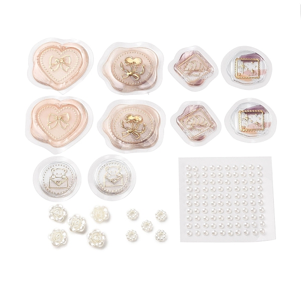 PandaHall DIY Scrapbooking Tool Sets, Including Resin Wax Seal Stickers, Plastic Pearl Stickers and Flower Ring Plastic Beads, PeachPuff..., Brown
PandaHall DIY Scrapbooking Tool Sets, Including Resin Wax Seal Stickers, Plastic Pearl Stickers and Flower Ring Plastic Beads, PeachPuff..., Brown