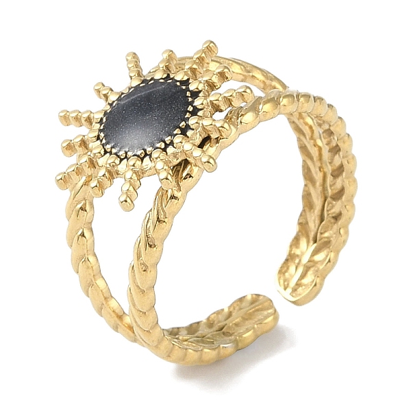 PandaHall Ion Plating(IP) 304 Stainless Steel Enamel Cuff Finger Rings, Sun Open Rings for Women, Real 18K Gold Plated, Adjustable 304..., Black
PandaHall Ion Plating(IP) 304 Stainless Steel Enamel Cuff Finger Rings, Sun Open Rings for Women, Real 18K Gold Plated, Adjustable 304..., Black
