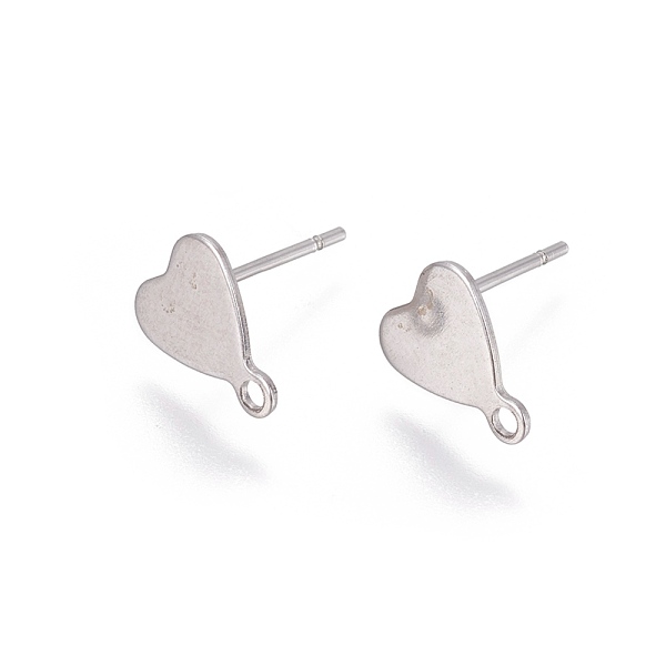 PandaHall Stainless Steel Stud Earring Findings, with Loop, Heart, Stainless Steel Color, 10x8mm, Hole: 1.5mm, Pin: 0.7mm Stainless Steel...
PandaHall Stainless Steel Stud Earring Findings, with Loop, Heart, Stainless Steel Color, 10x8mm, Hole: 1.5mm, Pin: 0.7mm Stainless Steel...