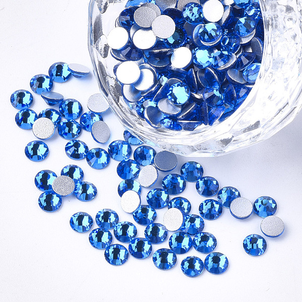 PandaHall Glass Flat Back Rhinestone Cabochons, Back Plated, Faceted Half Round, Capri Blue, SS12, 3~3.2x1.5mm, about 1440pcs/bag Glass...
PandaHall Glass Flat Back Rhinestone Cabochons, Back Plated, Faceted Half Round, Capri Blue, SS12, 3~3.2x1.5mm, about 1440pcs/bag Glass...