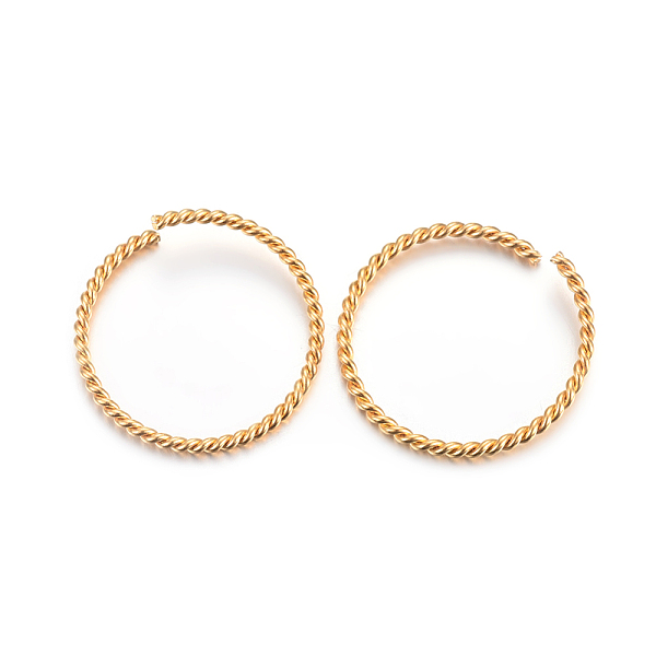 PandaHall 304 Stainless Steel Jump Rings, Open Jump Rings, Twisted, Golden, 21.5~22x1.5mm, Inner Diameter: 19~20mm 304 Stainless Steel
PandaHall 304 Stainless Steel Jump Rings, Open Jump Rings, Twisted, Golden, 21.5~22x1.5mm, Inner Diameter: 19~20mm 304 Stainless Steel