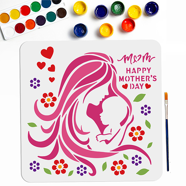 PandaHall MAYJOYDIY US 1Pc Mother's Day PET Hollow Out Drawing Painting Stencils, for DIY Scrapbook, Photo Album, with 1Pc Art Paint Brushes...
PandaHall MAYJOYDIY US 1Pc Mother's Day PET Hollow Out Drawing Painting Stencils, for DIY Scrapbook, Photo Album, with 1Pc Art Paint Brushes...
