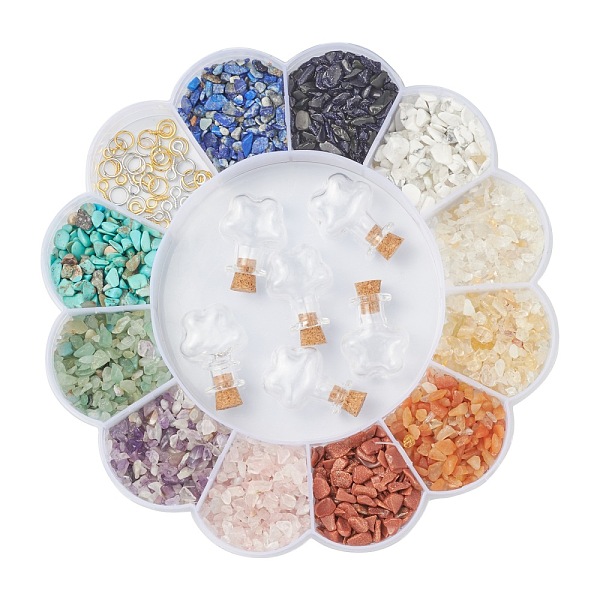PandaHall Gemstone Chip Beads Wish Bottle DIY Making Kits, Including Glass Wishing Bottle, Natural & Synthetic Gemstone Chip Beads, Iron...
PandaHall Gemstone Chip Beads Wish Bottle DIY Making Kits, Including Glass Wishing Bottle, Natural & Synthetic Gemstone Chip Beads, Iron...