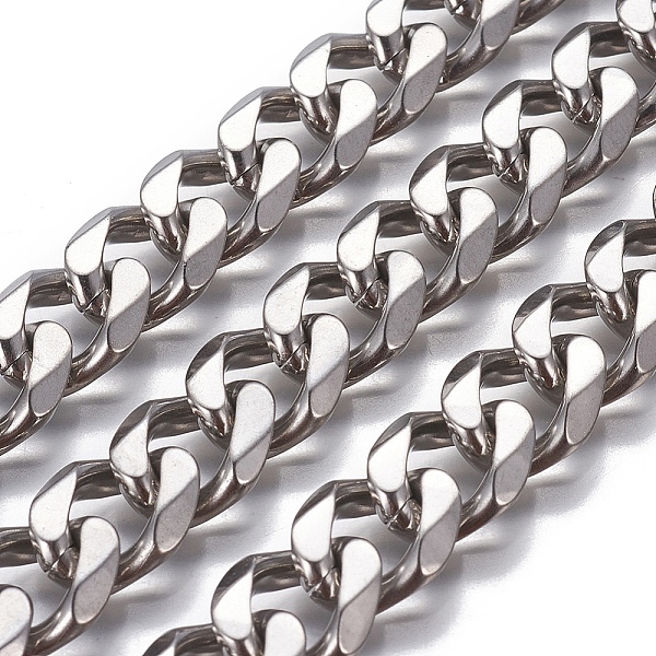 PandaHall 304 Stainless Steel Cuban Link Chains, Faceted, Unwelded, Stainless Steel Color, 13.5~14x11.5~12x3mm 304 Stainless Steel
PandaHall 304 Stainless Steel Cuban Link Chains, Faceted, Unwelded, Stainless Steel Color, 13.5~14x11.5~12x3mm 304 Stainless Steel