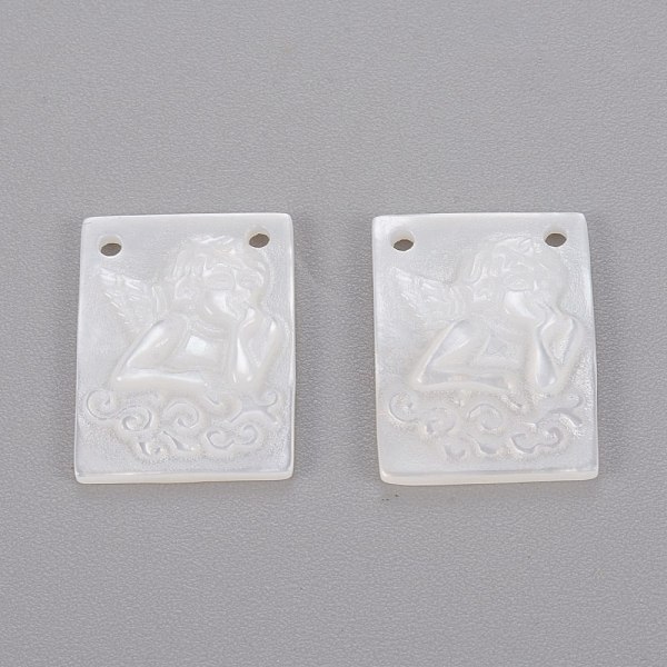PandaHall Natural White Shell Mother of Pearl Shell Pendants, Rectangle with Angel, 15.5x11.5x2.5mm, Hole: 1mm White Shell Rectangle
PandaHall Natural White Shell Mother of Pearl Shell Pendants, Rectangle with Angel, 15.5x11.5x2.5mm, Hole: 1mm White Shell Rectangle