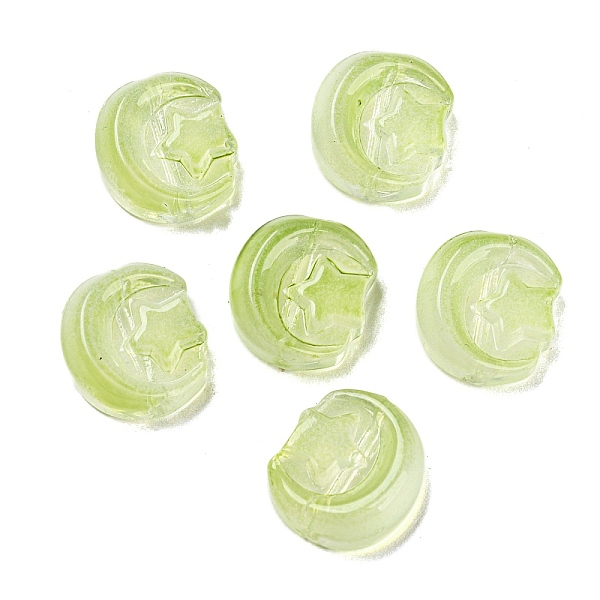 PandaHall Handmade Lampwork Beads, Moon with Star, Yellow Green, 14~14.5x12.5x5~5.5mm, Hole: 1~1.2mm Lampwork Moon
PandaHall Handmade Lampwork Beads, Moon with Star, Yellow Green, 14~14.5x12.5x5~5.5mm, Hole: 1~1.2mm Lampwork Moon